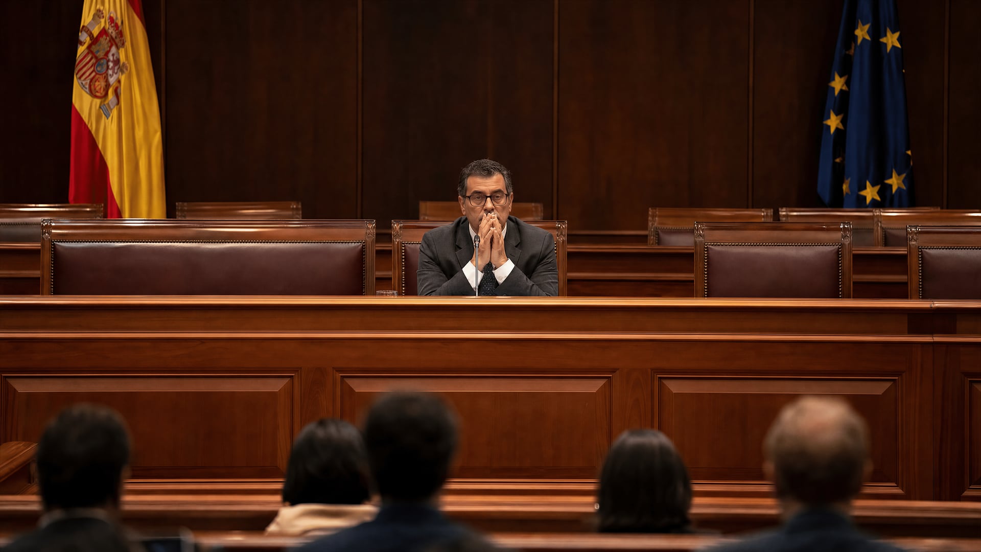 Spanish Senate committee hearing with Javier Padilla at the witness table